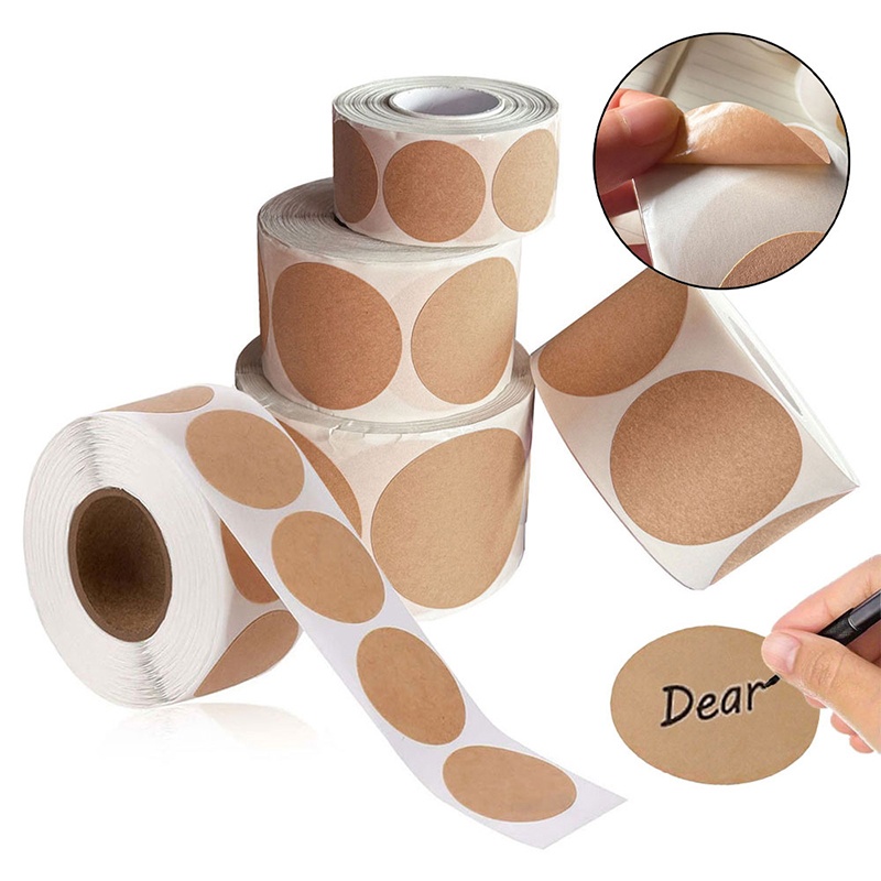 Label Printer Tape - 1-5 rollos de cinta adhesiva redonda