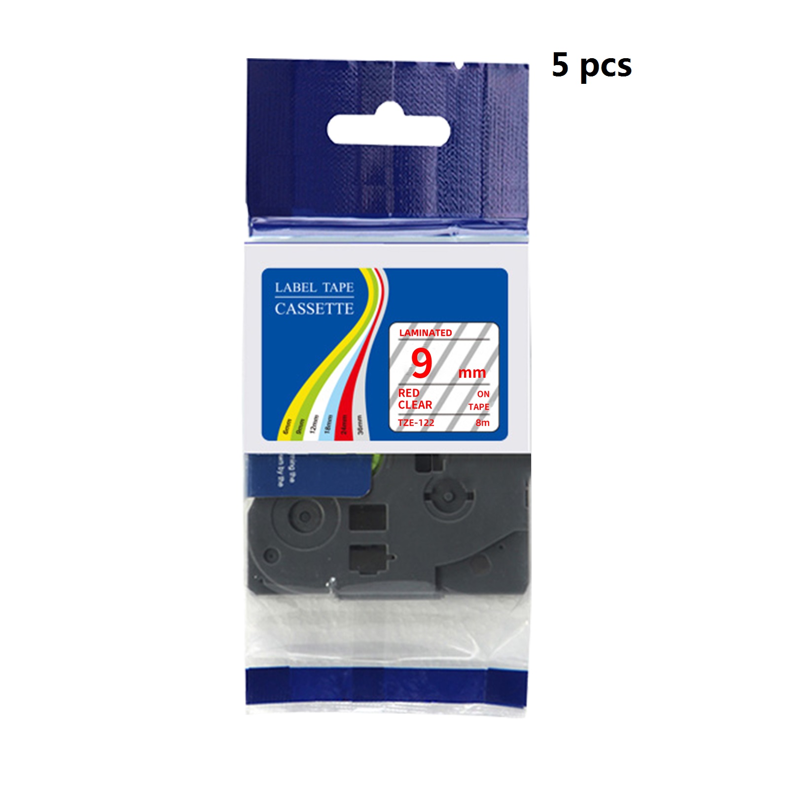 Label Printer Tape - Cinta de etiquetas laminada compatible con