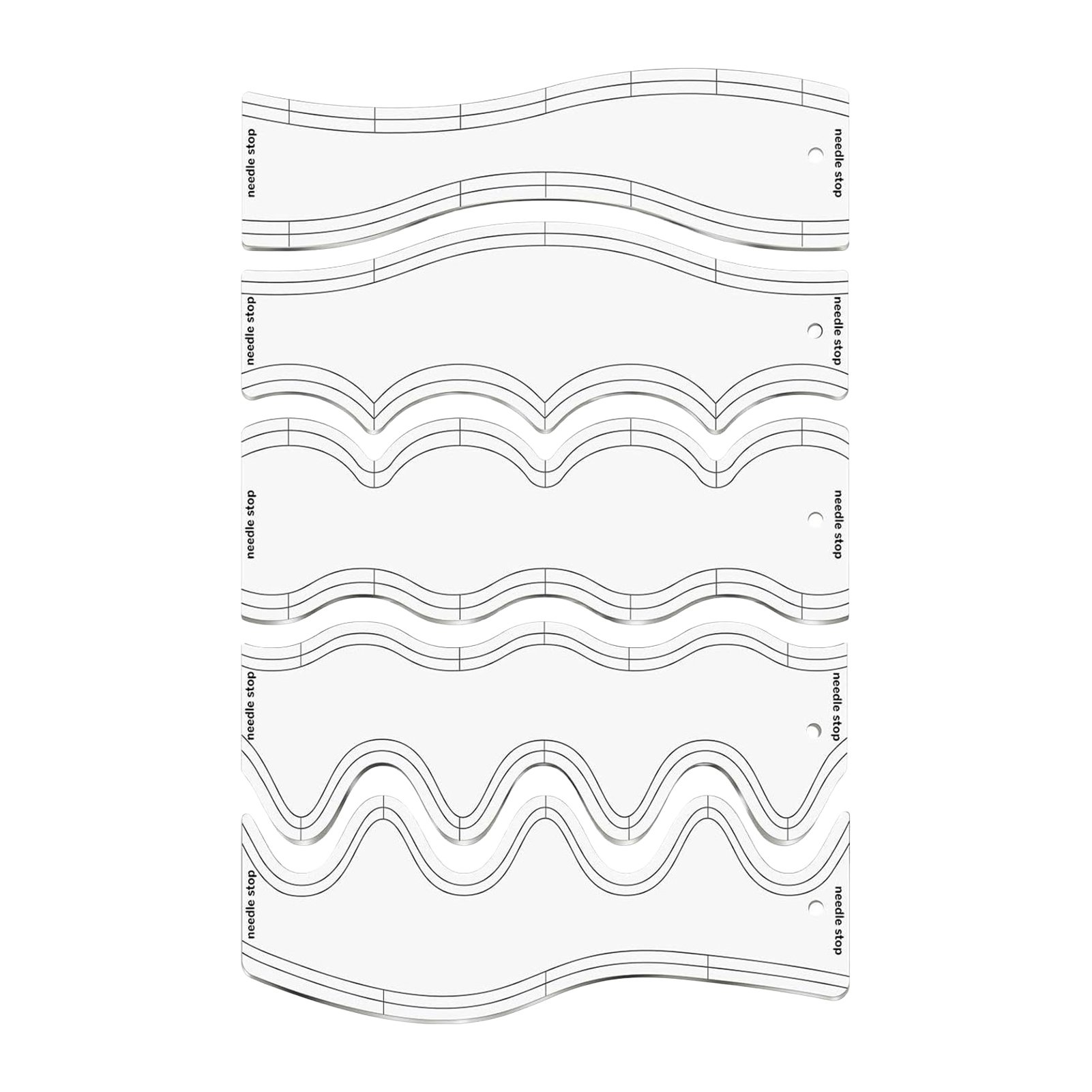 Ruler Set Transparent - Reglas de Precisión Transparentes para Proyectos