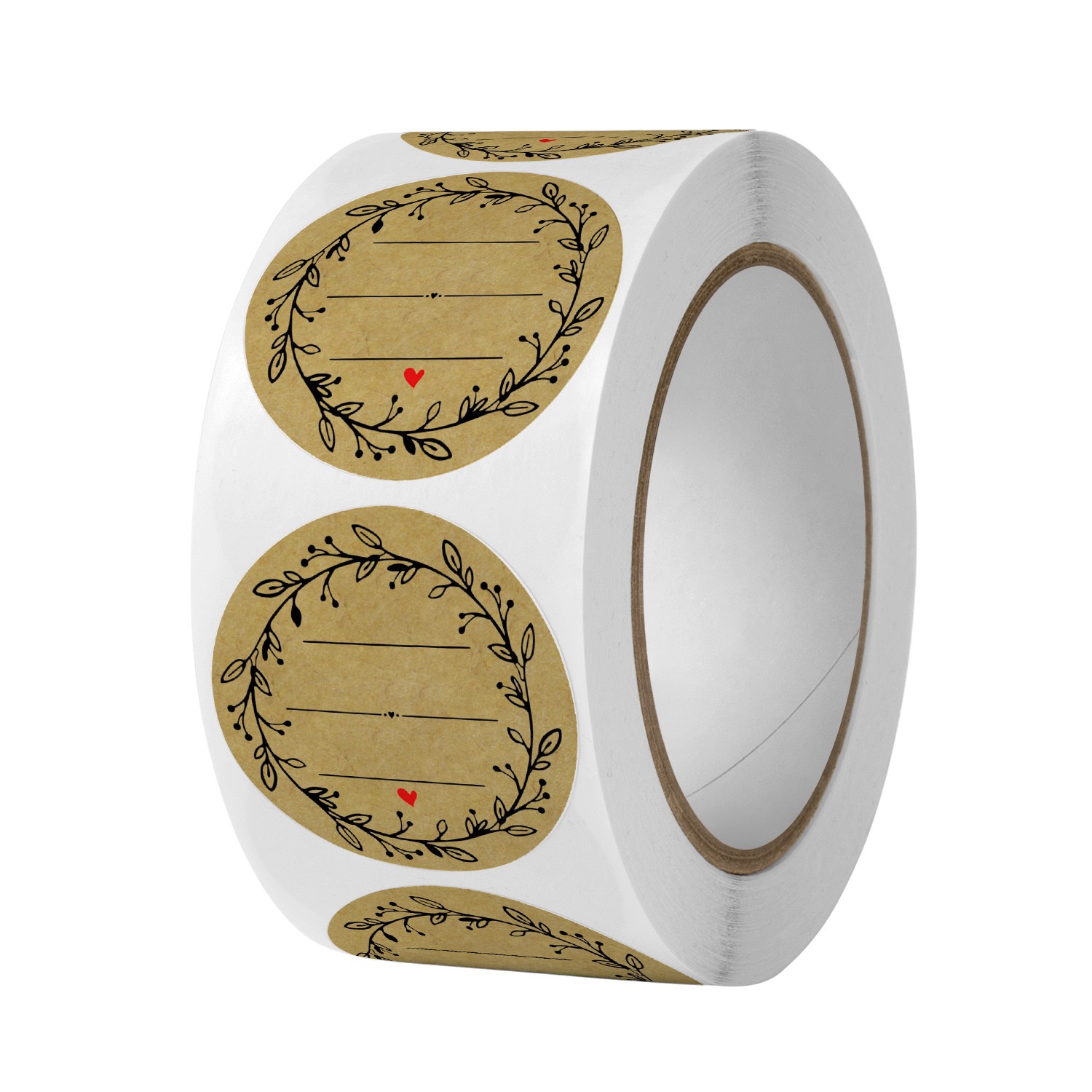 Letter Envelope Kraft - 500 uds/rollo de pegatinas de papel