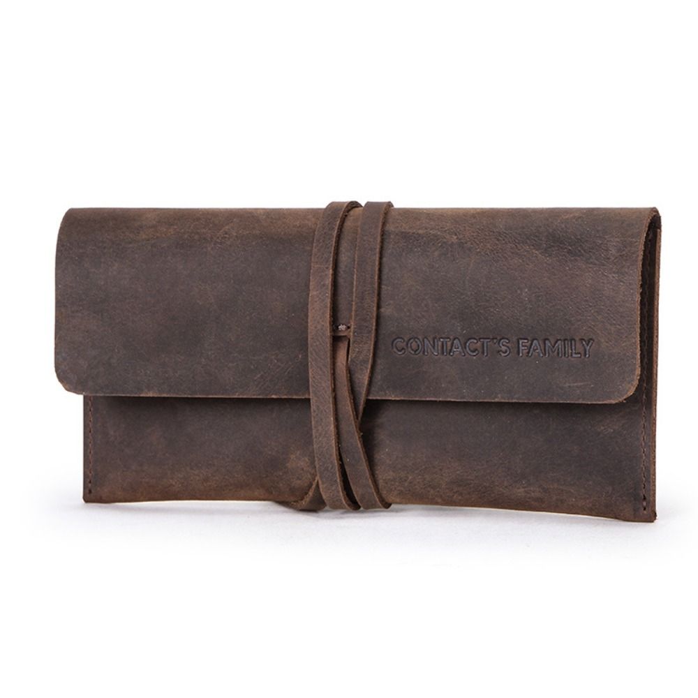 Pen Pouch Roll - Estuche de lápices de cuero retro