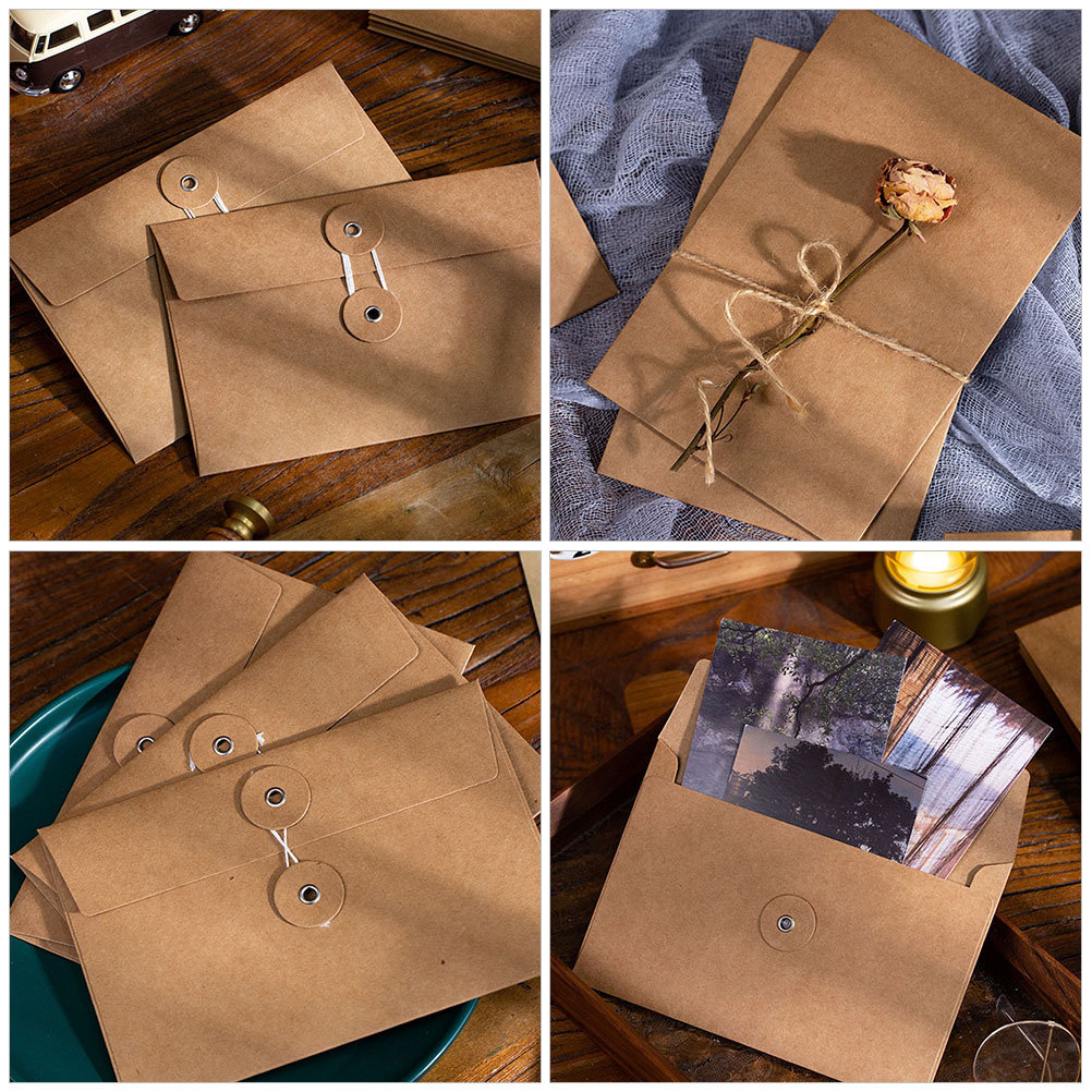 30 sobres de papel kraft vinta - Letter Envelope Kraft reseña y precio