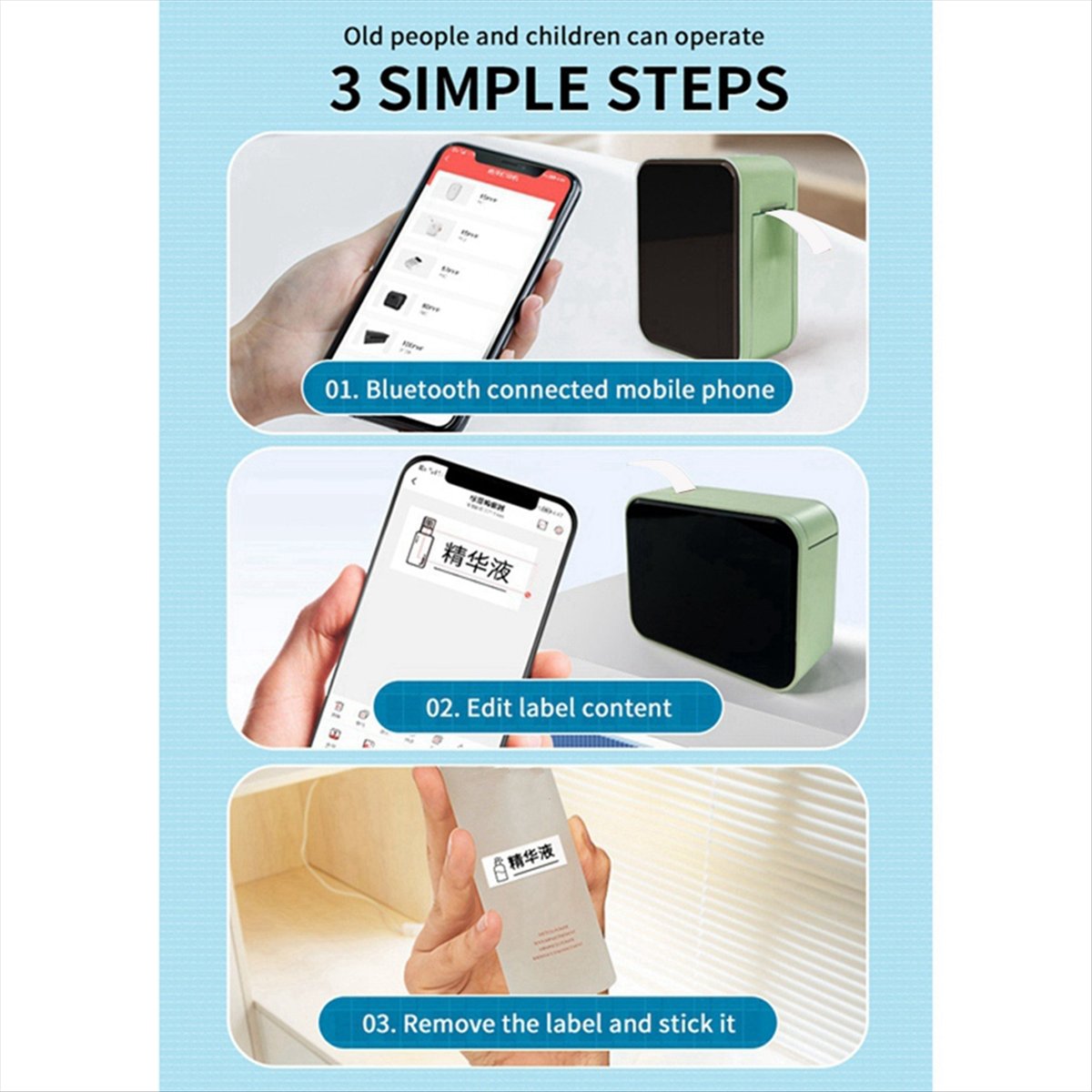 Compatible con la impresora de - Label Printer Tape reseña y precio
