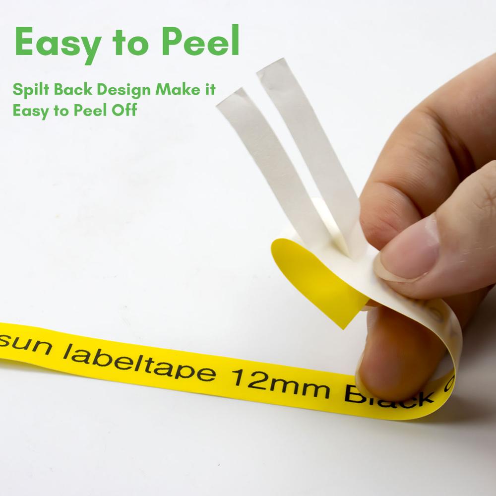 Cartucho de etiquetas de 12mm  - Label Printer Tape reseña y precio